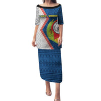 Cape Verde Family Matching Puletasi and Hawaiian Shirt Verde Coat Of Arms And Pattern - Wonder Print Shop