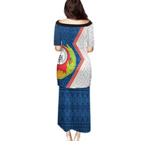 Cape Verde Family Matching Puletasi and Hawaiian Shirt Verde Coat Of Arms And Pattern - Wonder Print Shop