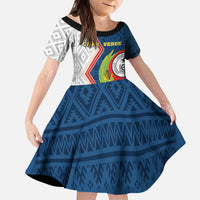 Cape Verde Kid Short Sleeve Dress Verde Coat Of Arms And Pattern - Wonder Print Shop