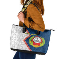 Cape Verde Leather Tote Bag Verde Coat Of Arms And Pattern - Wonder Print Shop