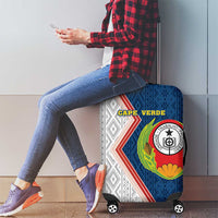Cape Verde Luggage Cover Verde Coat Of Arms And Pattern - Wonder Print Shop