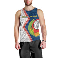 Cape Verde Men Tank Top Verde Coat Of Arms And Pattern - Wonder Print Shop