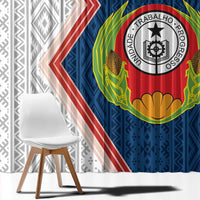 Cape Verde Window Curtain Verde Coat Of Arms And Pattern - Wonder Print Shop