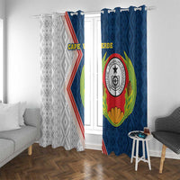 Cape Verde Window Curtain Verde Coat Of Arms And Pattern - Wonder Print Shop