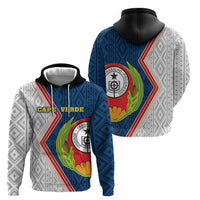 Cape Verde Zip Hoodie Verde Coat Of Arms And Pattern - Wonder Print Shop