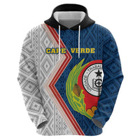 Cape Verde Zip Hoodie Verde Coat Of Arms And Pattern - Wonder Print Shop
