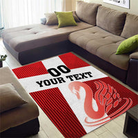 Custom Denmark Football Area Rug Mute Swan - Wonder Print Shop
