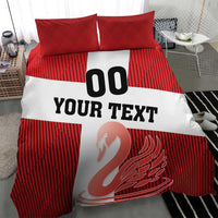 Custom Denmark Football Bedding Set Mute Swan - Wonder Print Shop