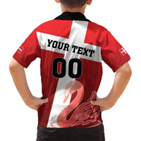 Custom Denmark Football Family Matching Off Shoulder Maxi Dress and Hawaiian Shirt Mute Swan - Wonder Print Shop