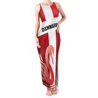 Custom Denmark Football Family Matching Tank Maxi Dress and Hawaiian Shirt Mute Swan - Wonder Print Shop