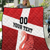 Custom Denmark Football Quilt Mute Swan - Wonder Print Shop