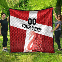 Custom Denmark Football Quilt Mute Swan - Wonder Print Shop