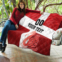 Custom Denmark Football Quilt Mute Swan - Wonder Print Shop