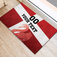 Custom Denmark Football Rubber Doormat Mute Swan - Wonder Print Shop