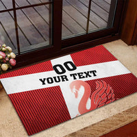 Custom Denmark Football Rubber Doormat Mute Swan - Wonder Print Shop
