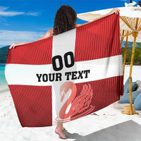 Custom Denmark Football Sarong Mute Swan - Wonder Print Shop