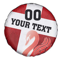 Custom Denmark Football Spare Tire Cover Mute Swan - Wonder Print Shop