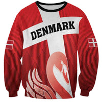 Custom Denmark Football Sweatshirt Mute Swan - Wonder Print Shop