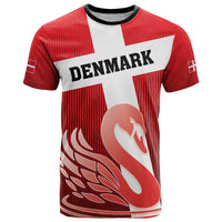 Custom Denmark Football T Shirt Mute Swan - Wonder Print Shop