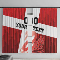 Custom Denmark Football Window Curtain Mute Swan - Wonder Print Shop