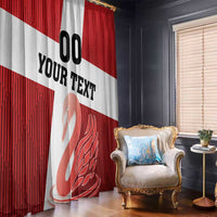 Custom Denmark Football Window Curtain Mute Swan - Wonder Print Shop