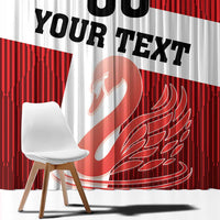 Custom Denmark Football Window Curtain Mute Swan - Wonder Print Shop
