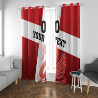 Custom Denmark Football Window Curtain Mute Swan - Wonder Print Shop