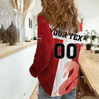 Custom Denmark Football Women Casual Shirt Mute Swan - Wonder Print Shop