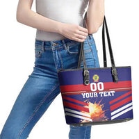 Custom Denmark Football Leather Tote Bag Come On Danish Dynamite - Wonder Print Shop