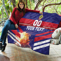 Custom Denmark Football Quilt Come On Danish Dynamite - Wonder Print Shop