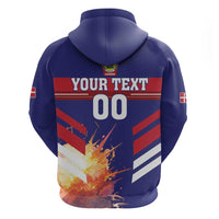 Custom Denmark Football Zip Hoodie Come On Danish Dynamite - Wonder Print Shop