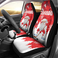 Canada Christmas Car Seat Cover Santa Play Hockey - Winter Forest - Wonder Print Shop