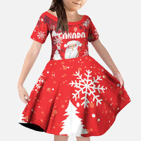 Canada Christmas Family Matching Summer Maxi Dress and Hawaiian Shirt Santa Play Hockey - Winter Forest - Wonder Print Shop