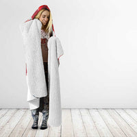 Canada Christmas Hooded Blanket Santa Play Hockey - Winter Forest