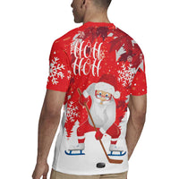 Canada Christmas Rugby Jersey Santa Play Hockey - Winter Forest - Wonder Print Shop