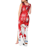 Canada Christmas Tank Maxi Dress Santa Play Hockey - Winter Forest - Wonder Print Shop