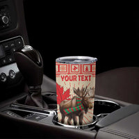 Personalized Canada Moose Tumbler Cup Maple Leaf Christmas Lightning Art - Wonder Print Shop