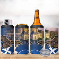 Slovakia Bojnice Castle 4 in 1 Can Cooler Tumbler Golden Eagle With Slovak Pattern - Wonder Print Shop