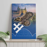 Slovakia Bojnice Castle Canvas Wall Art Golden Eagle With Slovak Pattern - Wonder Print Shop