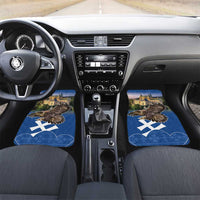 Slovakia Bojnice Castle Car Mats Golden Eagle With Slovak Pattern - Wonder Print Shop