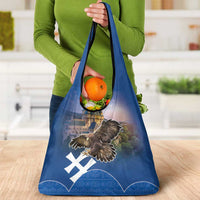 Slovakia Bojnice Castle Grocery Bag Golden Eagle With Slovak Pattern