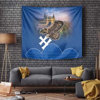 Slovakia Bojnice Castle Tapestry Golden Eagle With Slovak Pattern - Wonder Print Shop
