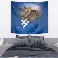 Slovakia Bojnice Castle Tapestry Golden Eagle With Slovak Pattern - Wonder Print Shop