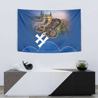 Slovakia Bojnice Castle Tapestry Golden Eagle With Slovak Pattern - Wonder Print Shop