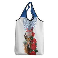 Slovakia Restoration Day 1993 Grocery Bag Tatra Chamois With Red Rose