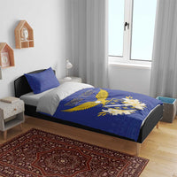 Personalized Bosnia and Herzegovina Independence Day Bedding Set Golden Eagle With Lilium Bosniacum