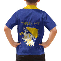 Personalized Bosnia and Herzegovina Independence Day Family Matching Puletasi and Hawaiian Shirt Golden Eagle With Lilium Bosniacum