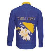 Personalized Bosnia and Herzegovina Independence Day Family Matching Puletasi and Hawaiian Shirt Golden Eagle With Lilium Bosniacum