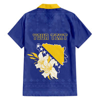 Personalized Bosnia and Herzegovina Independence Day Family Matching Summer Maxi Dress and Hawaiian Shirt Golden Eagle With Lilium Bosniacum