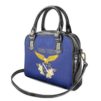 Personalized Bosnia and Herzegovina Independence Day Shoulder Handbag Golden Eagle With Lilium Bosniacum - Wonder Print Shop